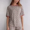 Haut de pyjama manches courtes FLORAL ROMANCE