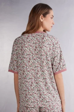 Haut de pyjama manches courtes FLORAL ROMANCE