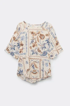Haut de pyjama manches courtes en Fresh Bamboo ITALIAN RIVIERA