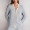 Haut de pyjama ouvert devant en modal avec laine COLD WINTER NIGHT