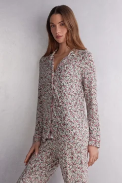 Haut de pyjama ouvert devant FLORAL ROMANCE