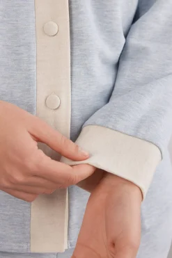Haut de pyjama ouvert devant en modal avec laine COLD WINTER NIGHT