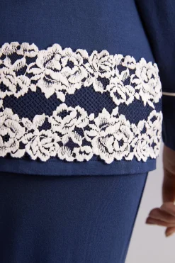 Haut de pyjama ouvert devant en modal PRETTY FLOWERS
