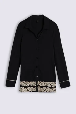 Haut de pyjama ouvert devant en modal PRETTY FLOWERS