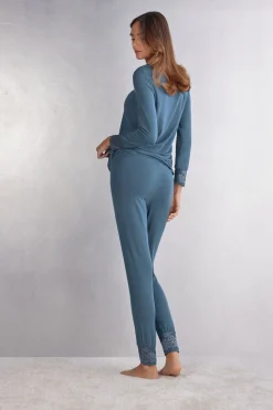 Pantalon avec chevilles resserrÉes en modal PRETTY FLOWERS