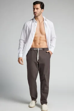 Pantalon en lin et coton
