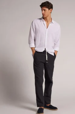 Pantalon en lin et coton