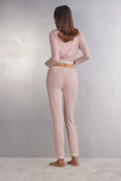 Pantalon en modal avec dÉtails en dentelle