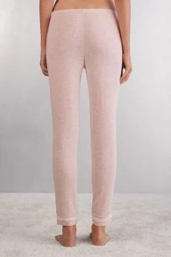 Pantalon en modal avec dÉtails en dentelle
