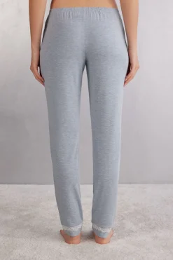 Pantalon en modal avec dÉtails en dentelle