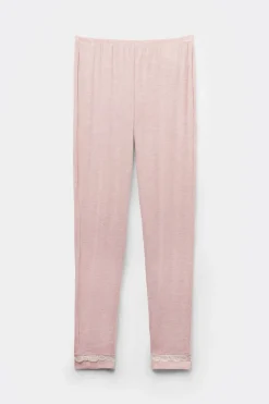 Pantalon en modal avec dÉtails en dentelle