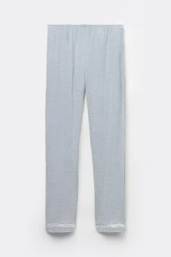Pantalon en modal avec dÉtails en dentelle