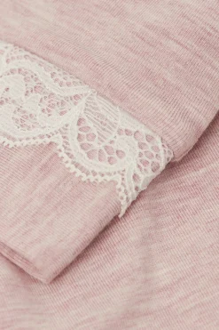 Pantalon en modal avec dÉtails en dentelle