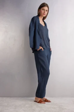 Pantalon en toile de lin