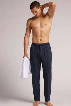 Pantalon long en coton avec nervure