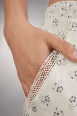 Pantalon long en coton Superior DUSTY FLOWER