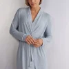 Peignoir en modal et dentelle