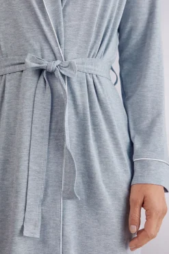 Peignoir en modal et dentelle