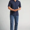 Polo à manches courtes avec zip en coton Premium mercerisÉ