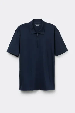 Polo à manches courtes avec zip en coton Premium mercerisÉ