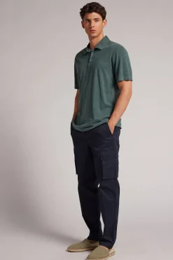 Polo manches courtes Washed Collection en coton flammÉ