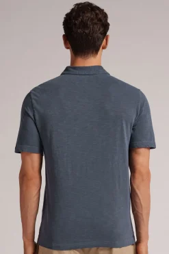 Polo manches courtes Washed Collection en coton flammÉ