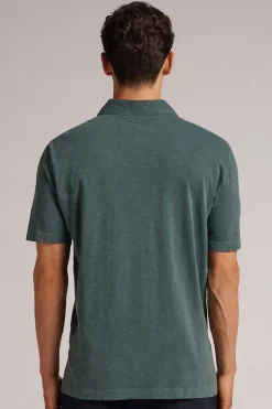 Polo manches courtes Washed Collection en coton flammÉ