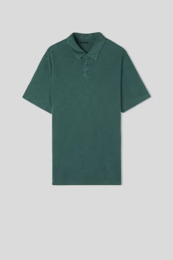 Polo manches courtes Washed Collection en coton flammÉ