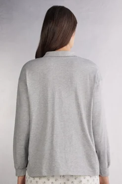 Polo manches longues en coton Superior DUSTY FLOWER