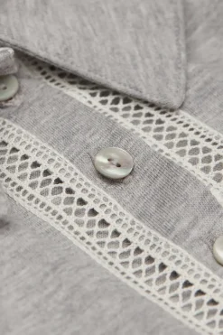 Polo manches longues en coton Superior DUSTY FLOWER