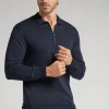 Polo manches longues en maille avec zip