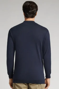 Polo manches longues en maille avec zip