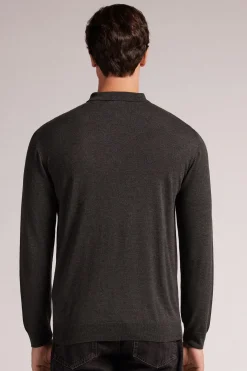 Polo manches longues en maille