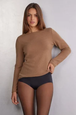 Pull en cachemire manches longues