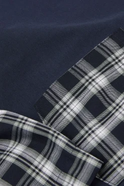 Pyjama court en coton et toile à carreaux