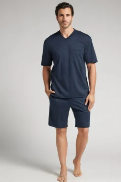 Pyjama Court en Coton Premium MercerisÉ