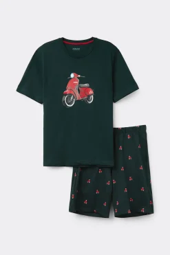 Set de pyjama court en coton imprimÉ Scooter