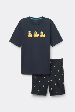 Set de pyjama court en coton imprimÉ canards