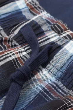 Set de pyjama long en coton et toile à carreaux