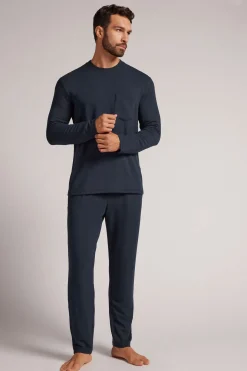 Set de pyjama long en molleton de modal