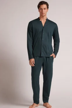 Set de pyjama long ouvert devant en coton