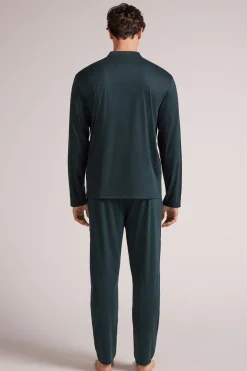 Set de pyjama long ouvert devant en coton