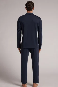 Set de pyjama long ouvert devant en coton Superior