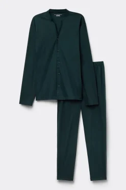 Set de pyjama long ouvert devant en coton