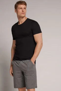 Short en coton avec nervure