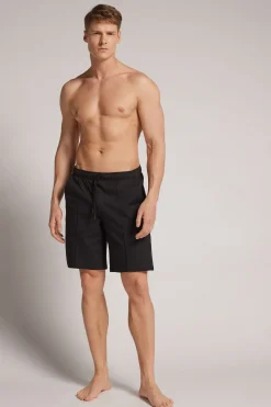 Short en coton avec nervure