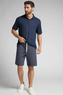 Short en lin et coton