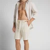 Short en lin et coton