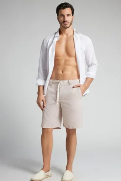 Short en lin et coton