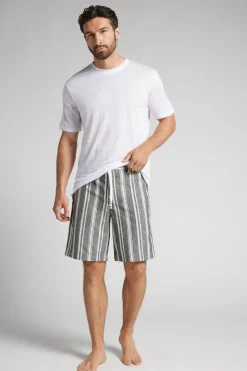Short en lin et coton